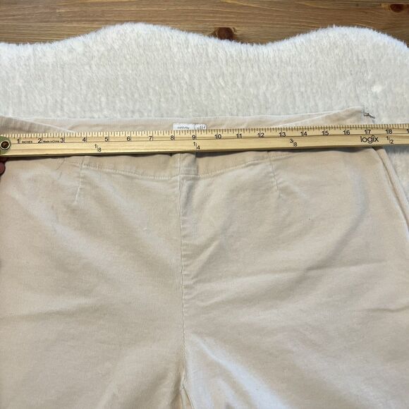 J. Jill Off White Stretch Corduroy Pants Size 14 - Picture 10 of 12